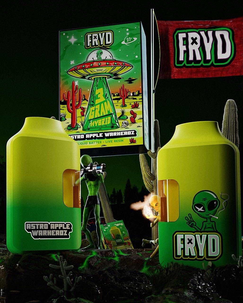 Astro Apple Warheads Fryd 3G with Gummies | Authentic Fryd 3G Disposable