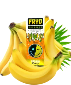 Banana Runtz Fryd Flavor Fryd Extracts Live Resin Vape with creamy banana tropical candy flavor