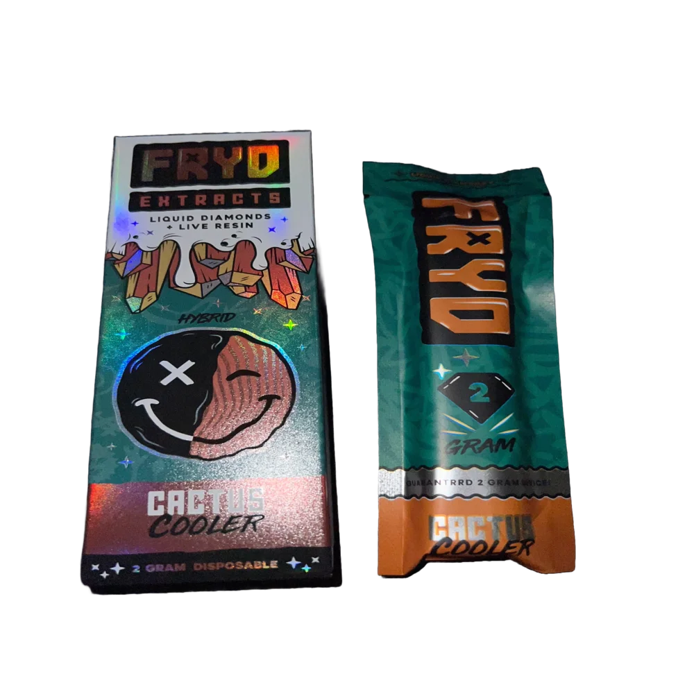 Cactus Cooler Fryd Liquid Diamonds vape with orange citrus tropical flavor and premium extract profile