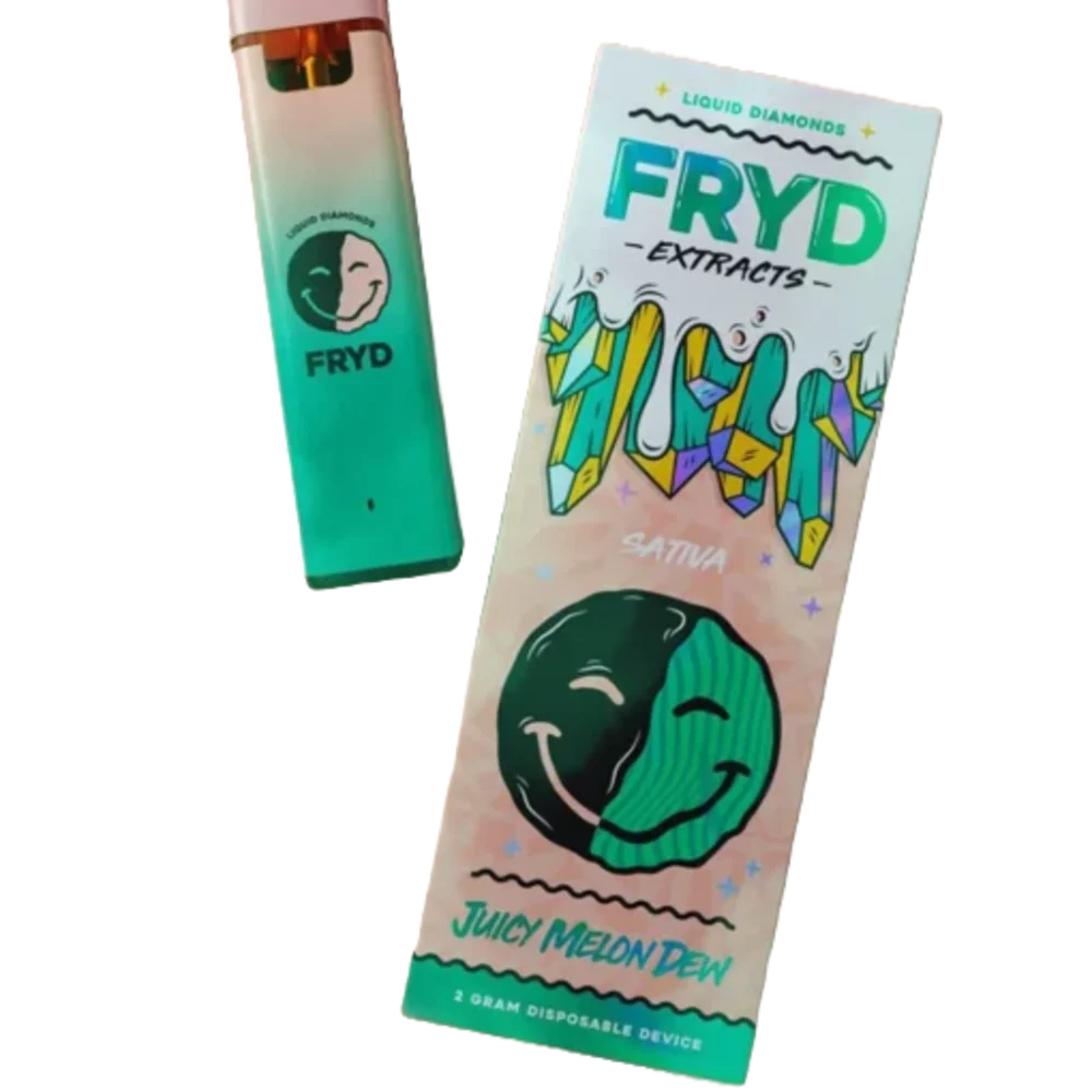 Juicy Melon Dew Fryd Liquid Diamonds vape with sweet melon flavor and premium extract profile