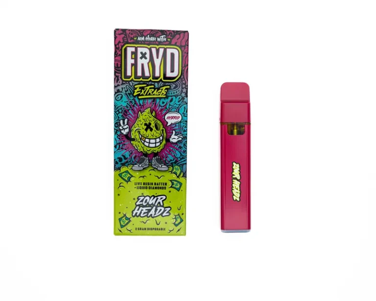 Zour Headz Fryd Disposable with sour candy citrus berry flavor Fryd Extracts Live Resin vape