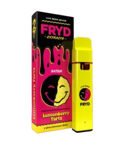 Fryd Lemonberry Tartz Disposable (Sativa) product packaging with lemon and berry flavor details