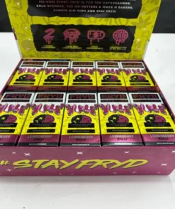Fryd Lemonberry Tartz Disposable Sativa product packaging with lemon and berry flavor details