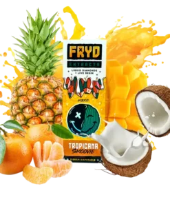 Tropicana Smoovie Fryd Disposable Hybrid product packaging with tropical fruit flavor branding