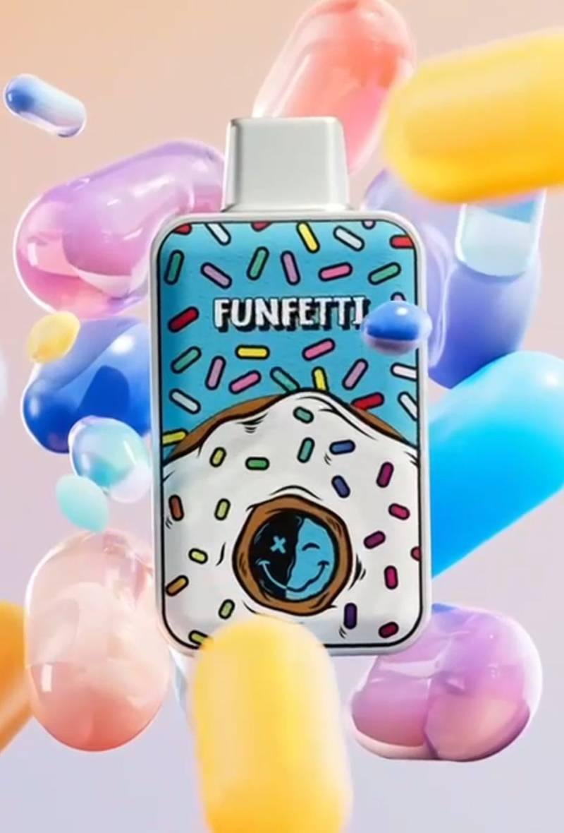 Funfetti Donuts by Fryd premium dessert-inspired Fryd cart flavor with vanilla cake and frosting notes