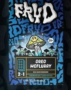 Oreo McFlurry Fryd Magic Mushroom Chocolate Bar in authentic Fryd packaging with premium cookies and cream-inspired mushroom chocolate