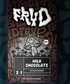 Milk Chocolate Fryd Magic Mushroom chocolate bar in authentic Fryd packaging with rich, creamy premium milk chocolate