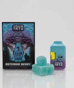 Fryd Asteroid Berry Disposable product packaging with berry-inspired flavor branding