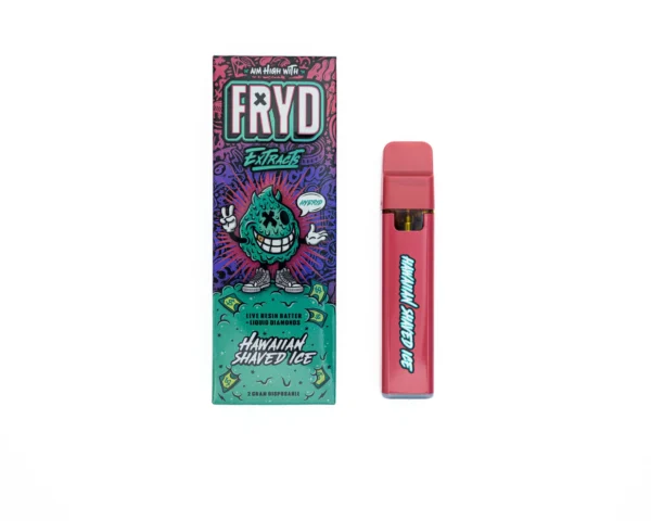 Fryd Extracts Hawaiian Shaved Ice Disposable 2G product packaging and tropical flavor details
