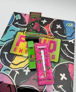 Fryd Watermelon Gushers With Prerolls Indica product packaging with watermelon candy flavor branding