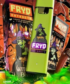 Fryd Witches Drew Disposable product packaging with distinctive Witches Drew branding